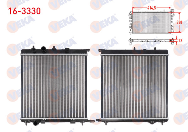 VEKA 16-3330 | Su Radyatörü Mekanik Peugeot 208 1.4 M-T Ac + /-2012 -