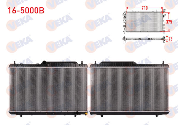 VEKA 16-5000B | Su Radyatörü Brazing Chery Alıa 1.6 M-T Ac + /-2008-2011