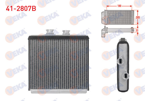 VEKA 41-2807B | Kalorifer Radyatörü Brazing Mercedes C Serisi (W204) C 180 CDI-C200-C200 CDI 2007-2014 / E Serisi (W212) E 200 CDI-250 CDI 2009 -