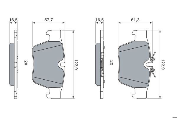 BOSCH 0986460481 | Fren Balatası G-60 / 61 / 68 / 69 / 45 Arka