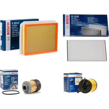 Opel Astra H 1.3 Dizel Komple Bosch Filtre Bakım Seti Süngerli Tırnaklı Tip
