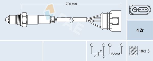 FAE 77135 | Lambda Sensörü Vag Go3-4 Pas Po3 T4 90 -
