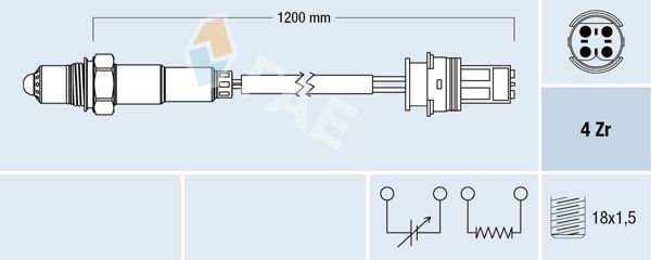 FAE 77276 | Lambda Sensörü BMW E36 M.Benz 202 208 93 -