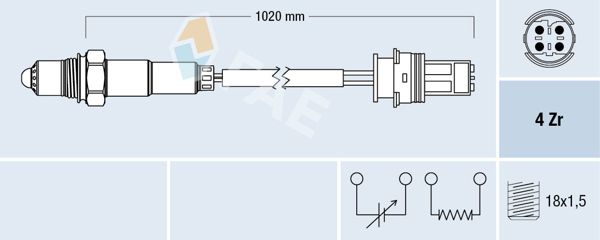 FAE 77277 | Lambda Sensörü BMW E36 38 39 46 85 95 -