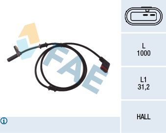 FAE 78037 | ABS Sensörü Arka Sağ M.Benz 203 209 00-07