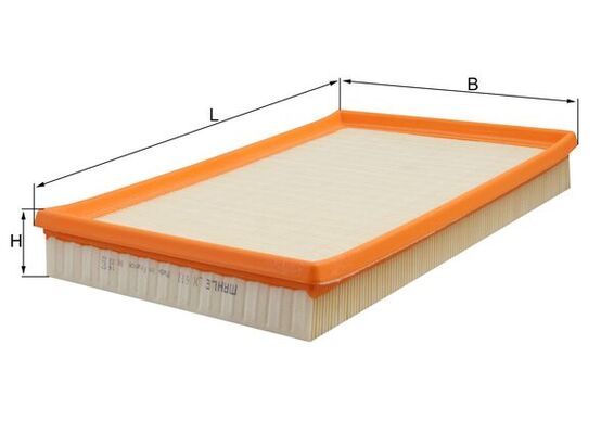 MAHLE LX613 | Hava Filtresi (341*206*42) Opel Vectra B 1.6İ 1.8İ 2.0İ 2.5İ V6 X16szr X16xel Z1