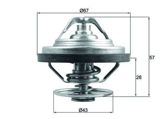 MAHLE TX15887 | Termostat 87°C Lkw Man Tgm2 Tgs1-2 Tgx1-2