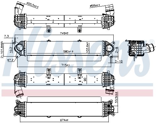 NISSENS 961750 | Turbo Radyatörü Intercooler Hyundai Kona 1.0 T-GDI 2018 -