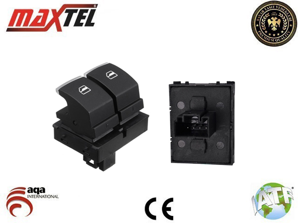 MAXTEL 182 06 023 | Cam Açma Kapama Anahtarı VW Amarok (2H,S1) (10-16) VW Caddy IV (15-17) VW Golf V (1K) (03-08) VW Jetta III (1K2) (06-10) VW Polo VI (6C1) (09-17) VW Transporter T6 (Sf, Sg) (15 -) 4 Pin