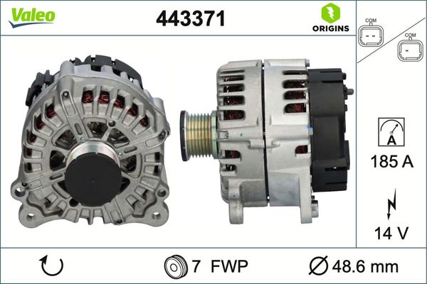 VALEO 443371 | Alternatör 185A Master III 2.3 M9t