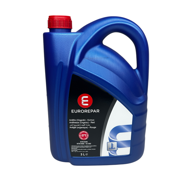 EUROREPAR 1691352580 | ERP Organik Kırmızı Antifriz (Yerli) 3 Litre -37°C Kullanıma Hazır | 1 Adet