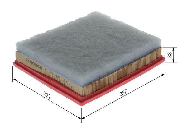 BOSCH F026400096 | Hava Filtresi Ford Ka 1.6I 11 / 02 > , Streetka 1.6I 11 / 02 >