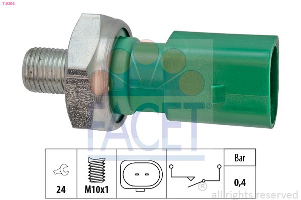 FACET 7.0204 | Yağ Basınç Müşürü VW Tum Modeller 1.6 / 2.0 TDI Clha Yesıl