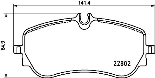 HELLA 8DB355037-751 | Fren Balatası Arka Crafter 17 > Amarok 18 > Man Tge 17 >