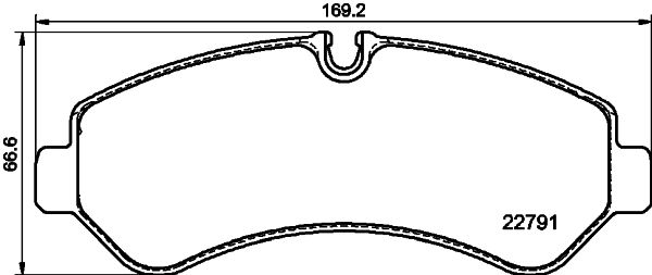 HELLA 8DB355039-131 | Fren Balatası Arka Mercedes Sprinter 907 18 >