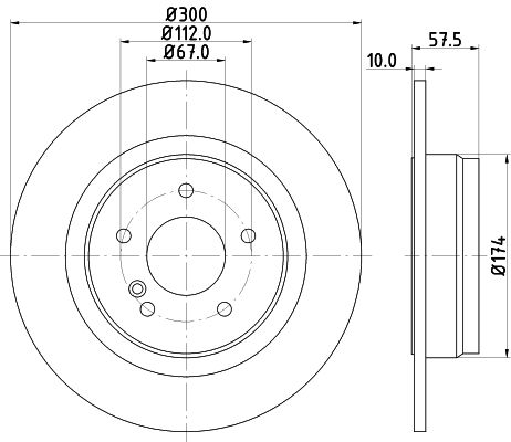 HELLA 8DD355114-211 *2 | Fren Diski Arka W204 08 > 14 S204 09 > 14 C204 11 > C207 09 > 16 A207 10 > 16 | 2 Adet