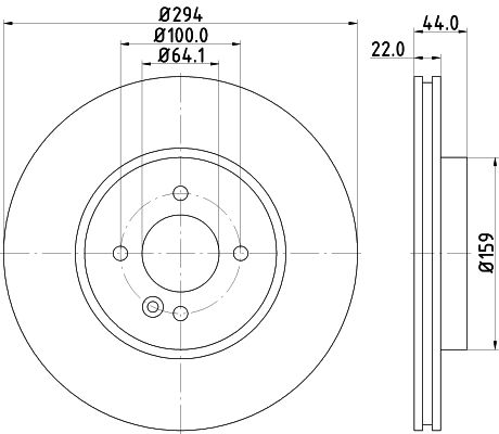 HELLA 8DD355115-871 *2 | Fren Diski Ön Mini R55 R56 R57 R58 R59 | 2 Adet