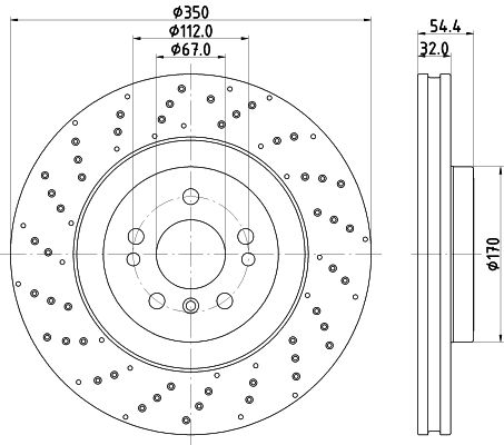 HELLA 8DD355122-541 *2 | Fren Diski Ön X166 15 > 19 W166 11 > 18 C292 15 > 19 | 2 Adet