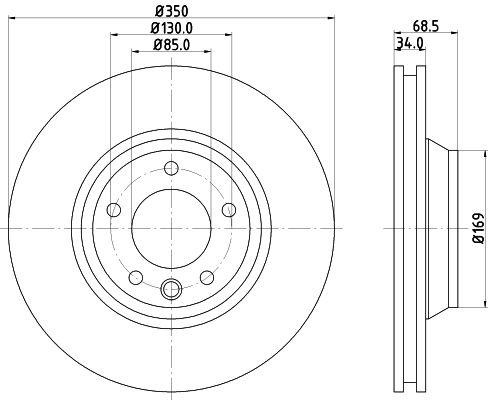 HELLA 8DD355128-071 *2 | Ön Fren Disk Aynası Sağ Havalı Audi Q7 Porsche Cayenne Panamera Touareg 02 > | 2 Adet