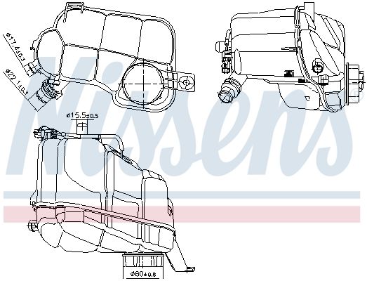 NISSENS 996297 | Radyatör Yedek Su Deposu Volvo V60-V70-S60 10 -