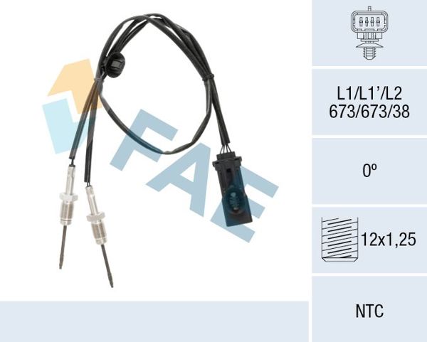 FAE 68612 | Egzos Sıcaklık Sensörü 208 II / 2008 II / 308 II / 3008 II / Partner Tepee / Rifter 1.5 HDI 18 -
