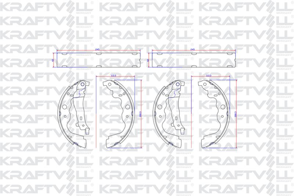 KRAFTVOLL 07020018 | Arka Fren Balatası Pabuç Kangoo III Captur Clio IV Duster Dokker Lodgy Sandero II Logan Mcv Micra