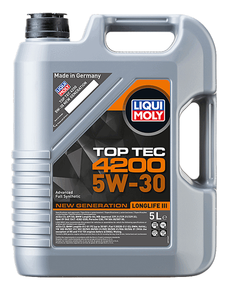 LIQUI MOLY 8973 | 5W-30 Motor Yağı Tam Sentetik Top Tec 4200 5 Litre (8973) 2025 | 1 Adet