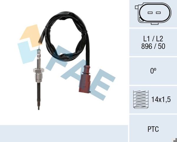 FAE 68013 | Sıcaklık Sensörü Egz. Vag A3 Go7 Pas 13 -
