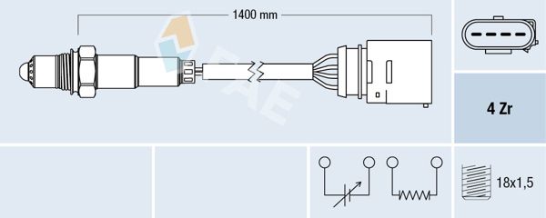 FAE 77149 | Lambda Sensörü Vag Cad2 Po3 Ibıza2 99 -