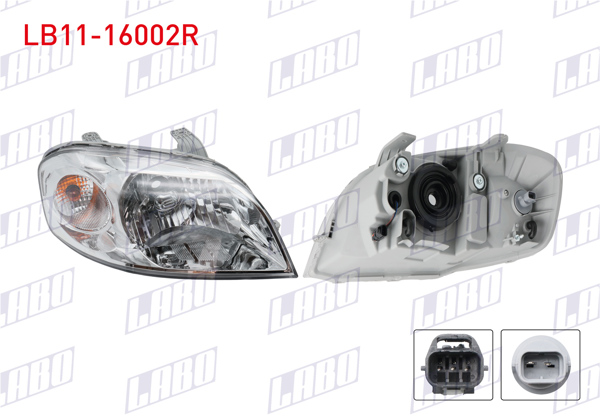 LABO LB11-16002R | Far Sağ Motorlu Chevrolet Aveo 2007-Sedan