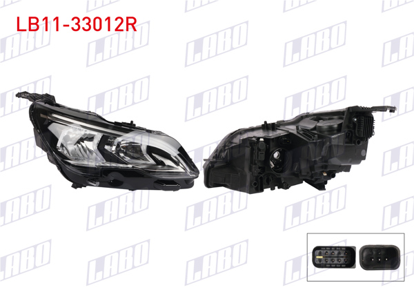 LABO LB11-33012R | Far Sağ Gunduz Ledlı Halojen Peugeot 3008 2017-2019