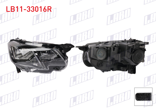 LABO LB11-33016R | Far Sağ Peugeot Partner 2018 -
