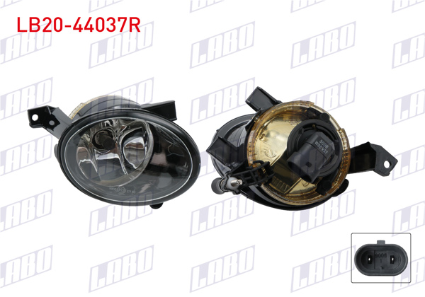 LABO LB20-44037R | Sis Farı Sağ Ampullu Volkswagen Tiguan 2012-2017 / Golf Cabrıolet 2012-2016