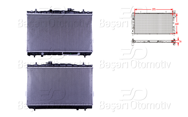 WISCO 3113534-00 | Su Radyatörü Brazing At 375X660x16 mm Hyundai Elantra4 1.6. 2.0 03 >