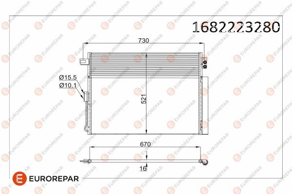 EUROREPAR 1682223280 | Radyatör