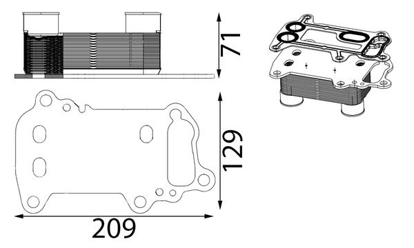 MAHLE CLC433000S | Yağ Filtre Kütüğü Komple E-70 / 71 / 72 / 84 / 90 / 92 / 93 F-10 / 20 / 22 / 30 / 32 / 34 / 36 N-57