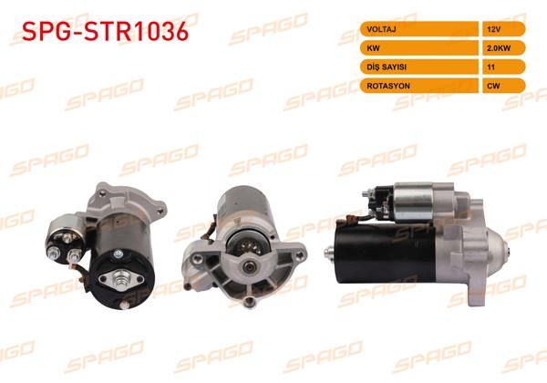 SPAGO SPG-STR1036 | Marş Motoru 12V 2.0Kw 11 Dıs Cw (Str5195) Ducato 02-06 / Boxer 02-06 / Jumper 02-06 (2.0 Dizel Araclar İçin)