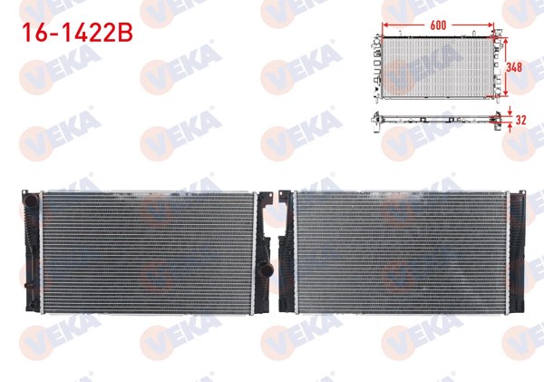 VEKA 16-1422B | Su Radyatörü Brazing BMW 5 Serisi (F10) 520İ-528İ A-T 2010 -