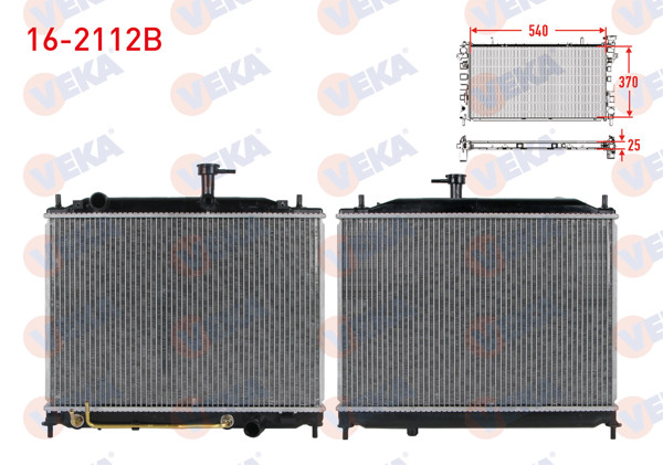 VEKA 16-2112B | Su Radyatörü Brazing Hyundai Accent Era 1.5 CRDI A-T 2006-2012