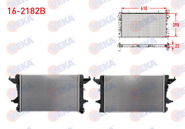VEKA 16-2182B | Su Radyatörü Brazing Hyundai Elantra 2.0 2021 -