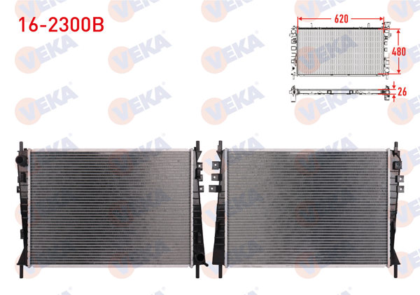 VEKA 16-2300B | Su Radyatörü Brazing Jaguar X-Type 2.0 D 2006-2009