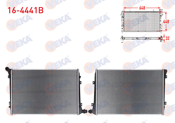 VEKA 16-4441B | Su Radyatörü Brazing Volkswagen Caddy III (2Kb,2Kj,2Cb,2Cj) 1.9 TDI M-T 2004-2015