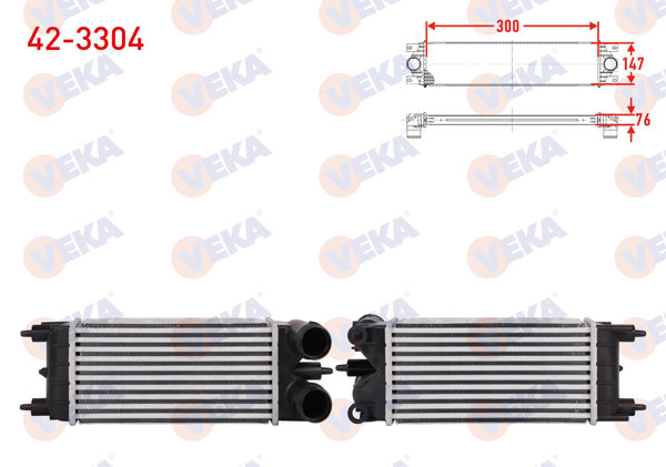 VEKA 42-3304 | Turbo Radyatörü (Intercooler) Citroen C5 III (Rd) 1.6 HDI 2008-2015