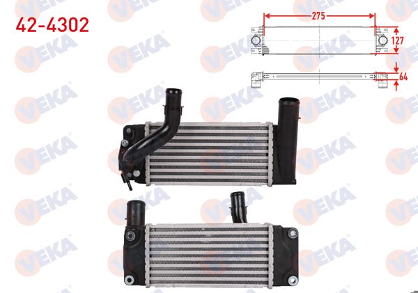 VEKA 42-4302 | Turbo Radyatörü (Intercooler) Toyota Corolla (E15_) 1.4 D-4D 2007-2012