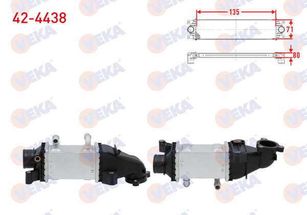 VEKA 42-4438 | Turbo Radyatörü (Intercooler) Volkswagen Polo / Seat Ibiza / Skoda Fabia / Audi A1 / Cusa, Cusb, Cuta / 1.4 TDI