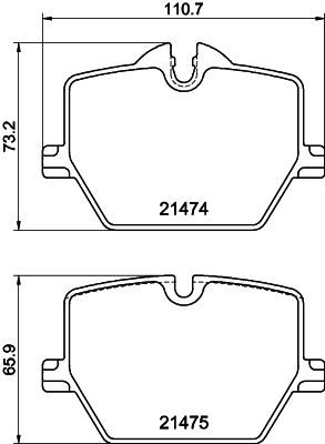 HELLA 8DB355040-601 | Fren Balatası Arka BMW G20 G80 G28 G21 G81 18 > Z4 Roadster G29 18 >