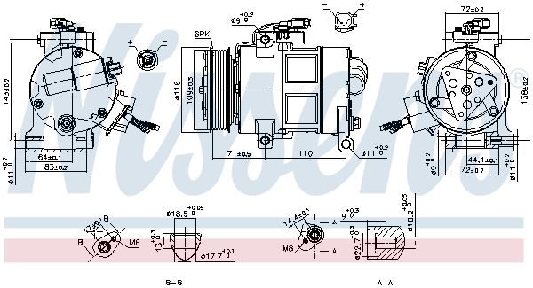 Ford Mondeo 2014-2018 Model Arası 1.5 Ecoboost KLİMA KOMPRESÖRÜ NISSENS Marka