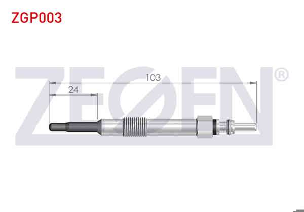 ZEGEN ZGP003 | Kızdırma Buji 11V Alfa Romeo 145 (930) 1.9 JTD 1994-2001 / Alfa Romeo 147 (937) 1.9 JTD 2001-2010 / Fiat Doblo (119,223) 1.9 JTD 2001-2010 / Opel Vectra C 1.9Cdtı 2002-2008 (Z19dt) | 10 Adet