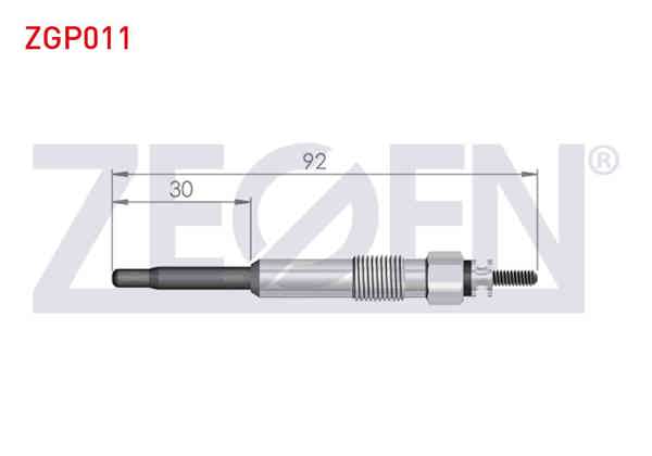 ZEGEN ZGP011 | Kızdırma Buji 11V Citroen Berlingo (Mf) 1.9D 1996-2008 / Peugeot Partner (5,5F) 1.9D 1996-2008 (Dw8) | 10 Adet