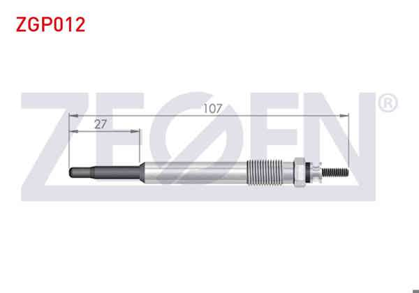 ZEGEN ZGP012 | Kızdırma Buji 11V Citroen Berlingo 2.0 HDI 1996-2008 / Peugeot Partner (5,5F) 2.0 HDI 1996-2008 / 307 (3A / C) 2.0 HDI 2000-2007 (Dw10) | 10 Adet
